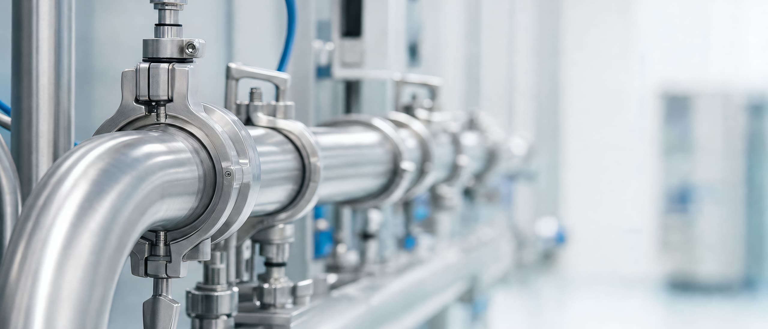 A bright pharmaceutical manufacturing suite
